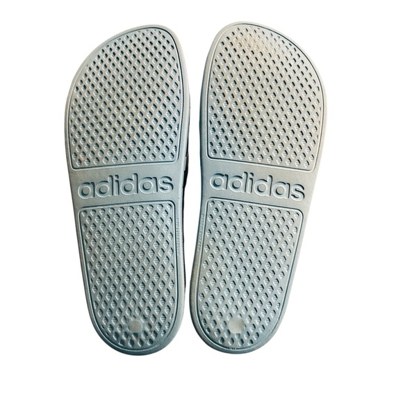 Adidas‎ Adilette Aqua Slides Women’s Size 11 Light Blue White Stripes - Picture 8 of 9
